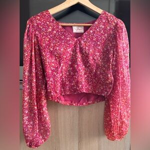 Vibrant Floral V-Neck Blouse